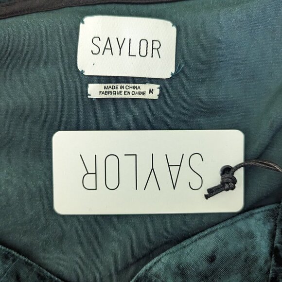 SAYLOR Emerald Green Delfina Velvet Top M NEW Revolve - Picture 5 of 7